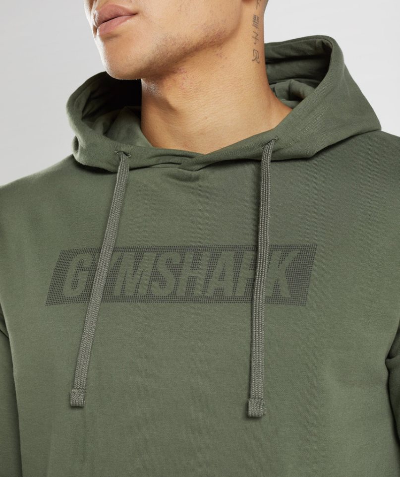 Gymshark Block Hoodie Herren Olivgrün | 24081MUQX