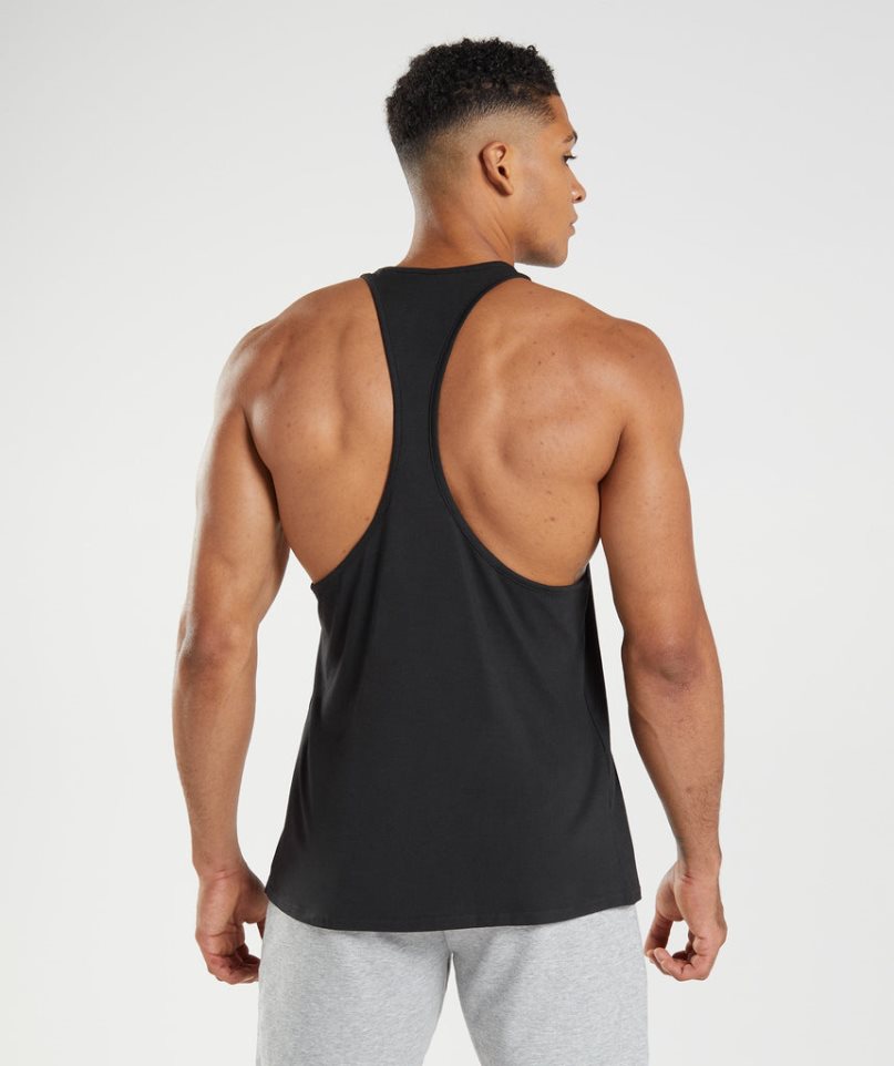 Gymshark Block Stringer Muskelshirt Herren Schwarz | 84937DRTJ