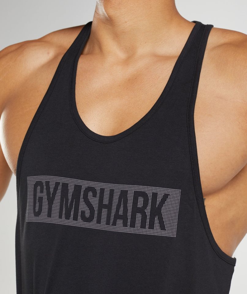 Gymshark Block Stringer Muskelshirt Herren Schwarz | 84937DRTJ