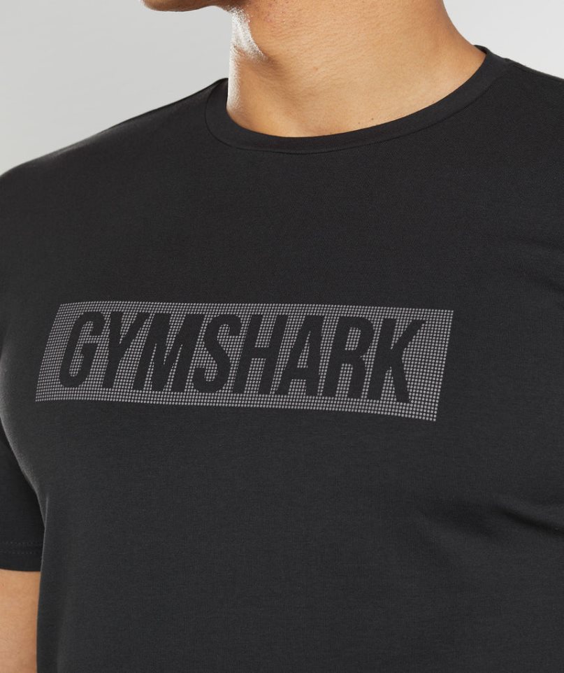 Gymshark Block T-shirts Herren Schwarz | 58094GYKC