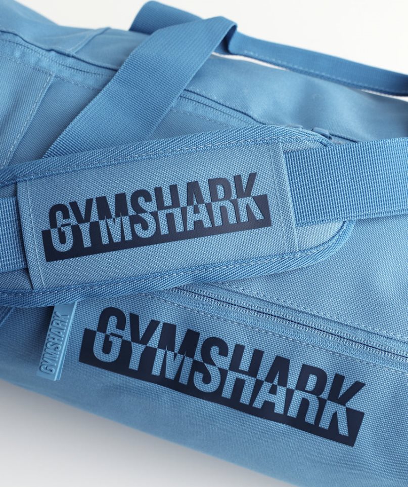 Gymshark Bold Barrel Sporttaschen Blau | 32978CZIW