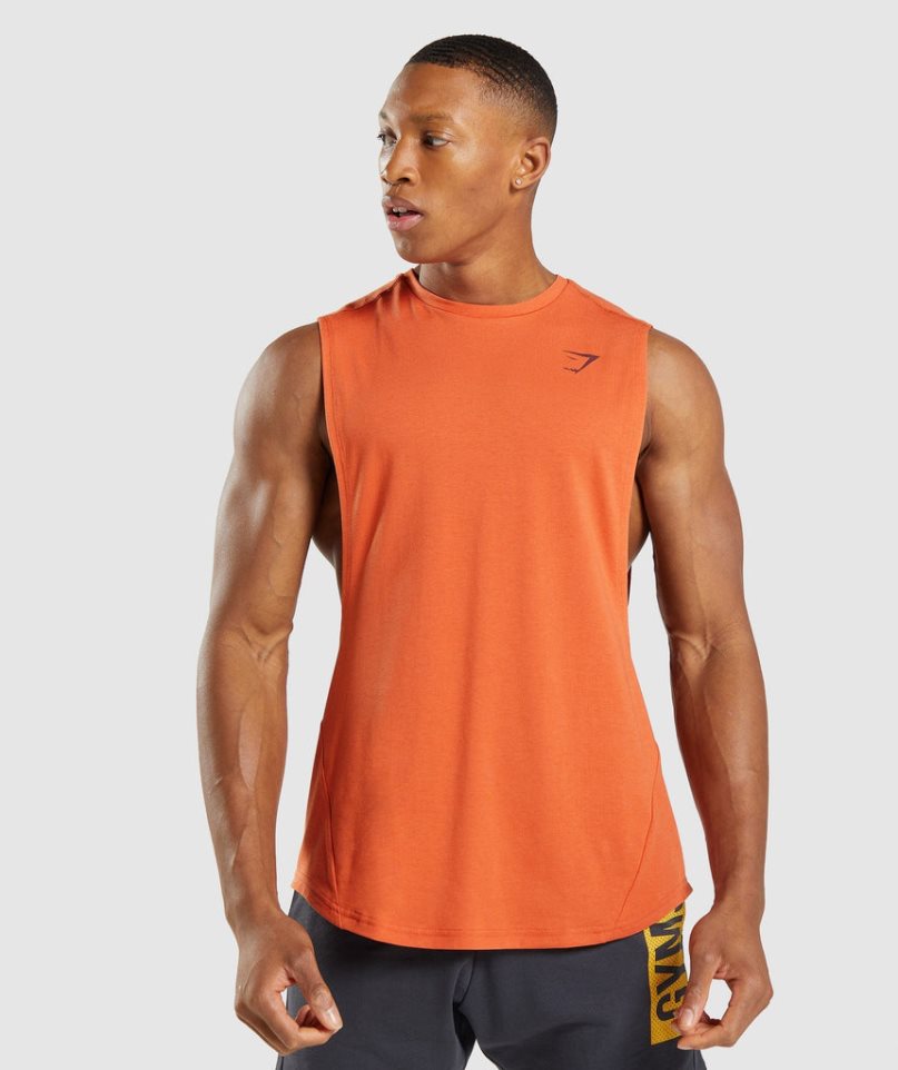 Gymshark Bold Drop Arm Muskelshirt Herren Orange | 40926JUKR