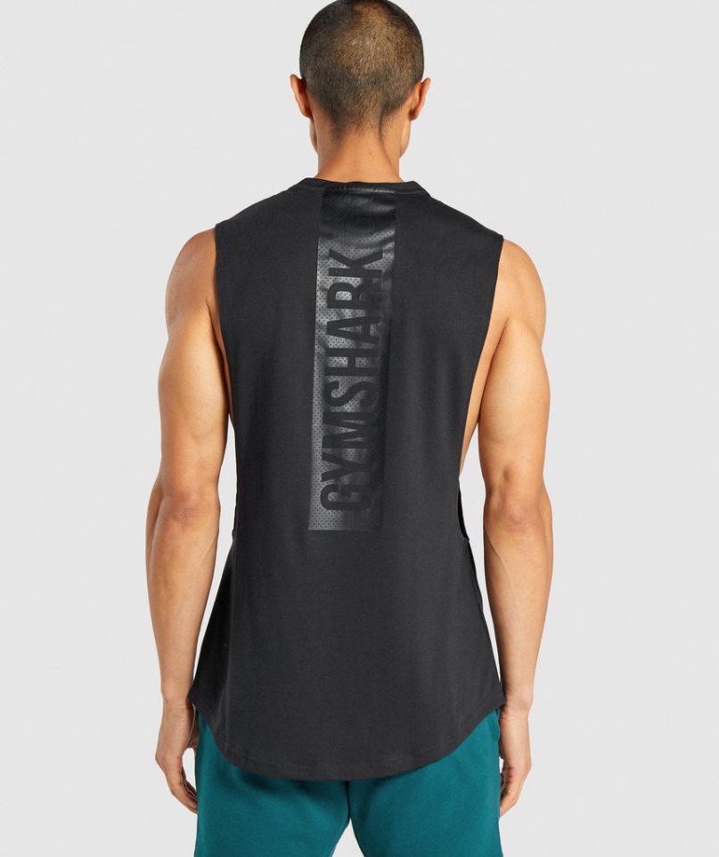 Gymshark Bold Drop Arm Muskelshirt Herren Schwarz | 59187ZUTC