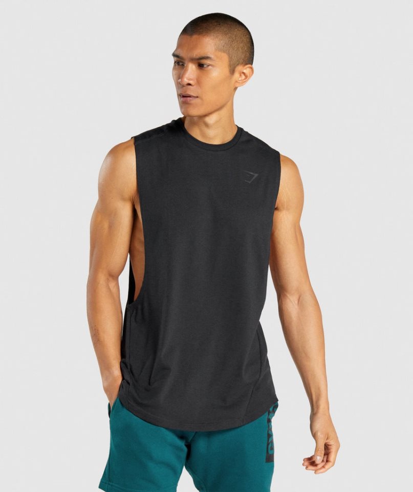 Gymshark Bold Drop Arm Muskelshirt Herren Schwarz | 59187ZUTC