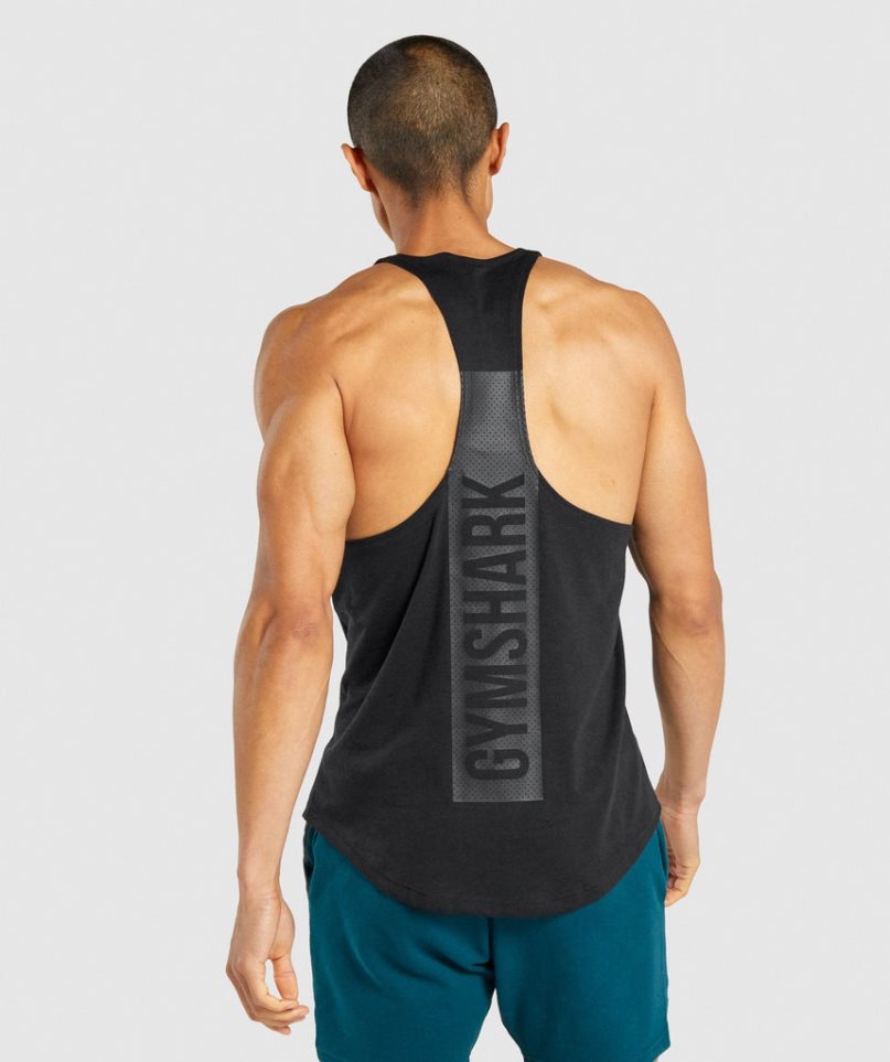 Gymshark Bold Stringer Muskelshirt Herren Schwarz | 73859APZL