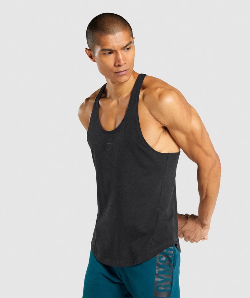 Gymshark Bold Stringer Muskelshirt Herren Schwarz | 73859APZL