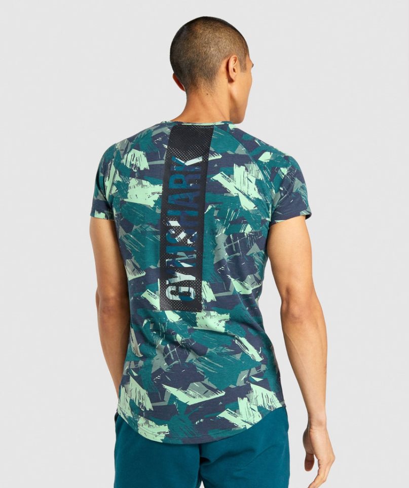 Gymshark Bold T-shirts Herren Camouflage | 95072NCVR