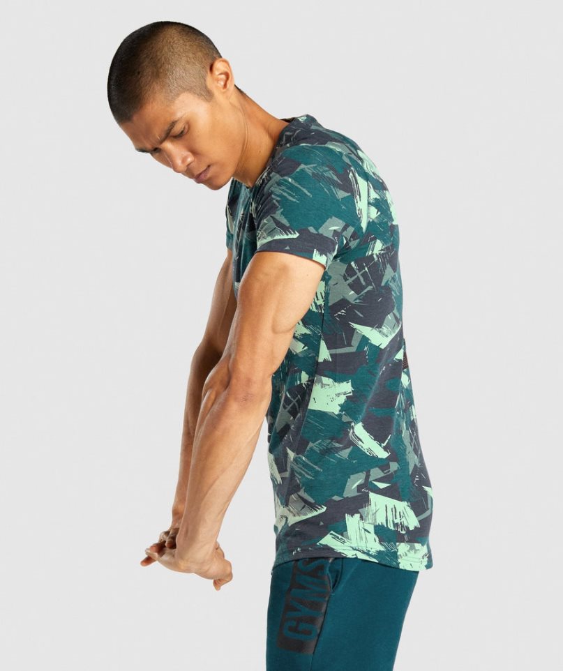 Gymshark Bold T-shirts Herren Camouflage | 95072NCVR