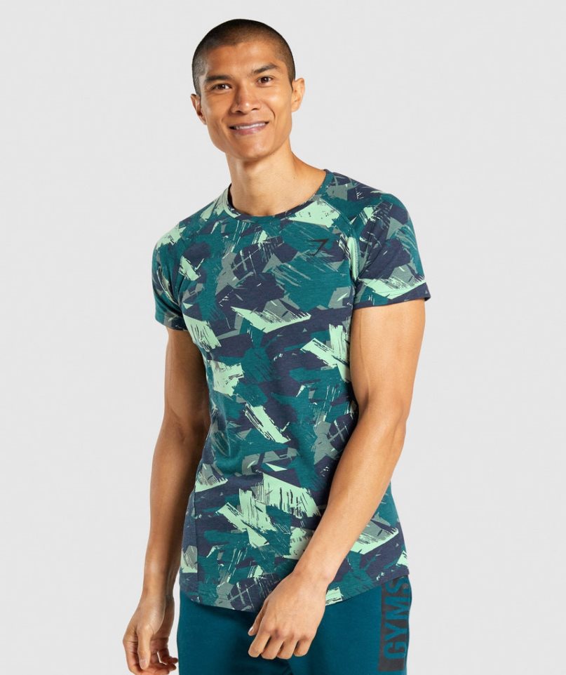 Gymshark Bold T-shirts Herren Camouflage | 95072NCVR