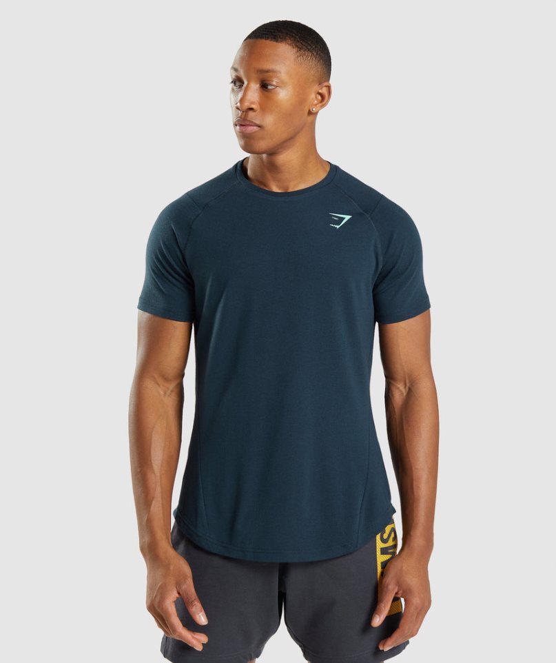 Gymshark Bold T-shirts Herren Navy | 27341HURC