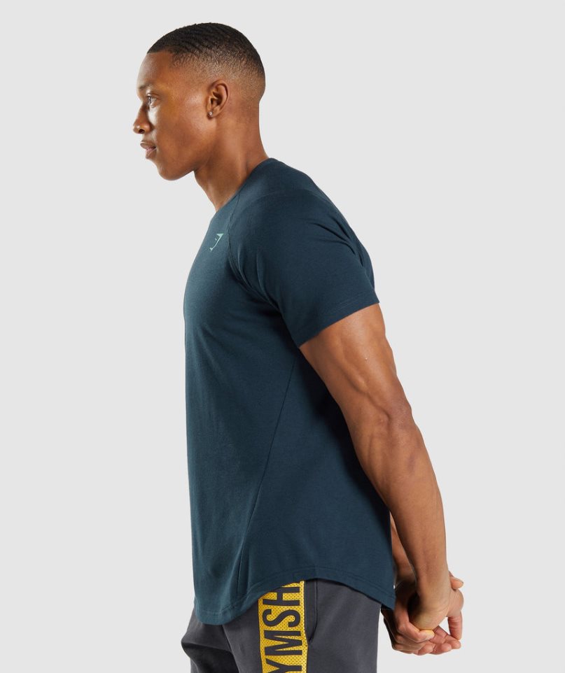 Gymshark Bold T-shirts Herren Navy | 27341HURC