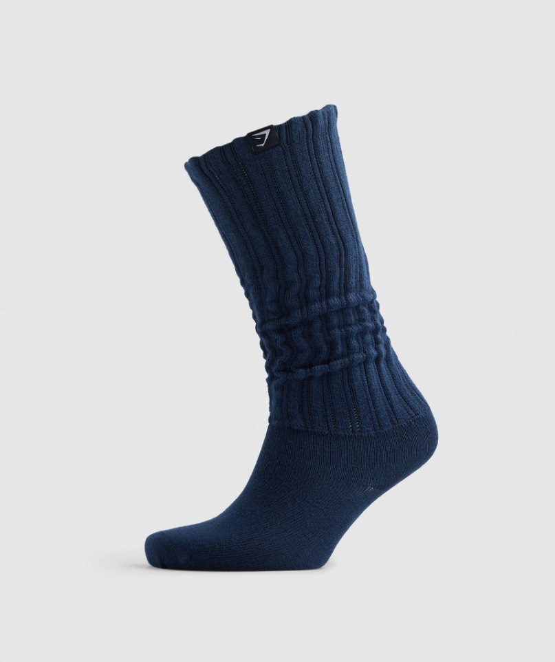 Gymshark Comfy Rest Day Socken Navy | 16075MKVP