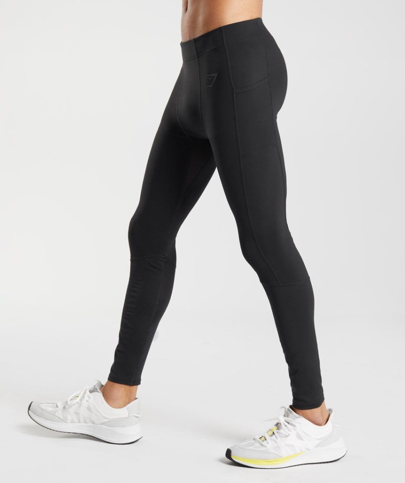 Gymshark Control Baselayer Leggings Herren Schwarz | 13280UVGF