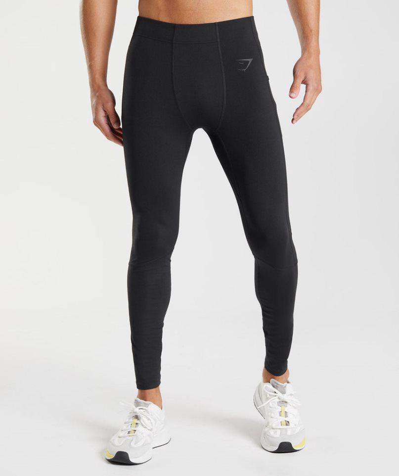 Gymshark Control Baselayer Leggings Herren Schwarz | 13280UVGF