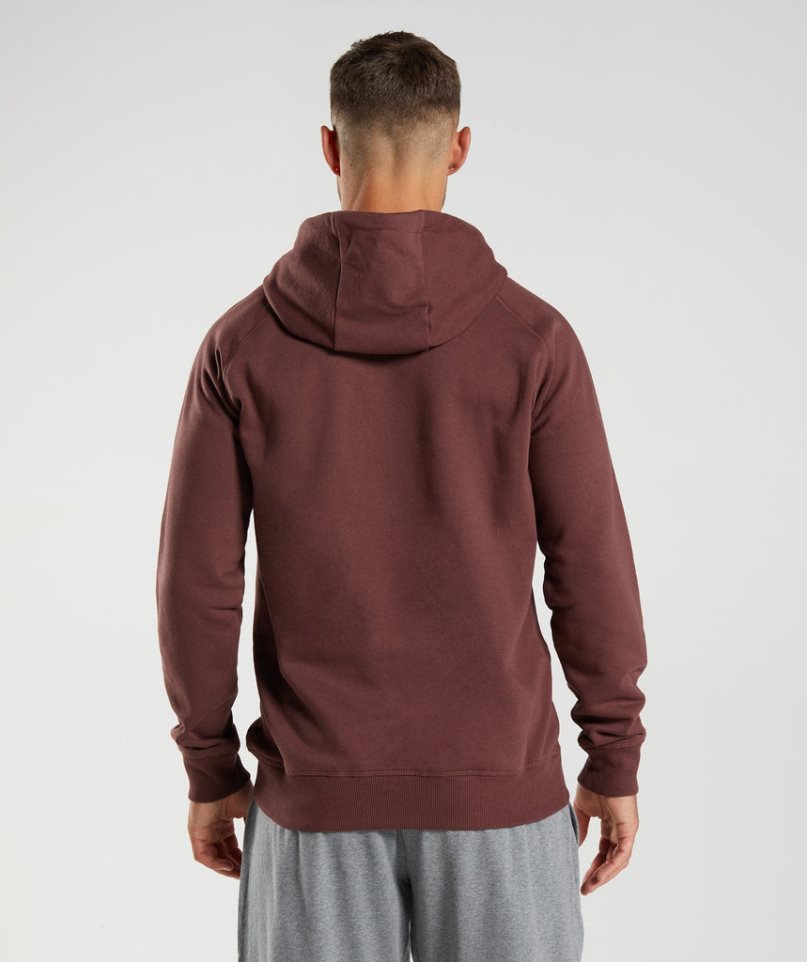 Gymshark Crest Hoodie Herren Braun | 40382BAQK