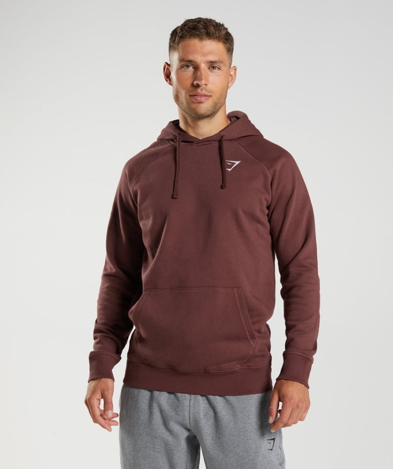 Gymshark Crest Hoodie Herren Braun | 40382BAQK