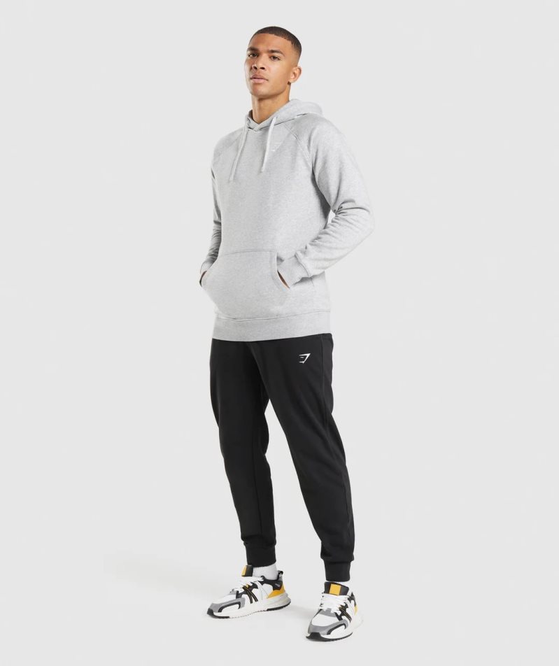 Gymshark Crest Hoodie Herren Hellgrau | 64902IRDO