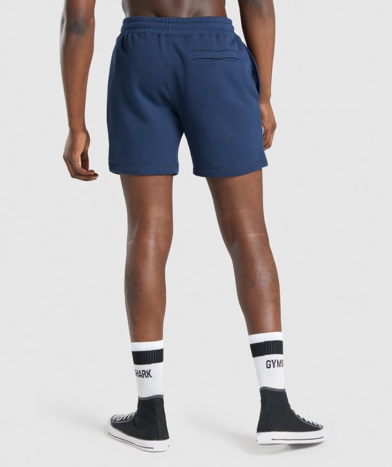 Gymshark Crest Kurze Hose Herren Navy | 54092NAKI