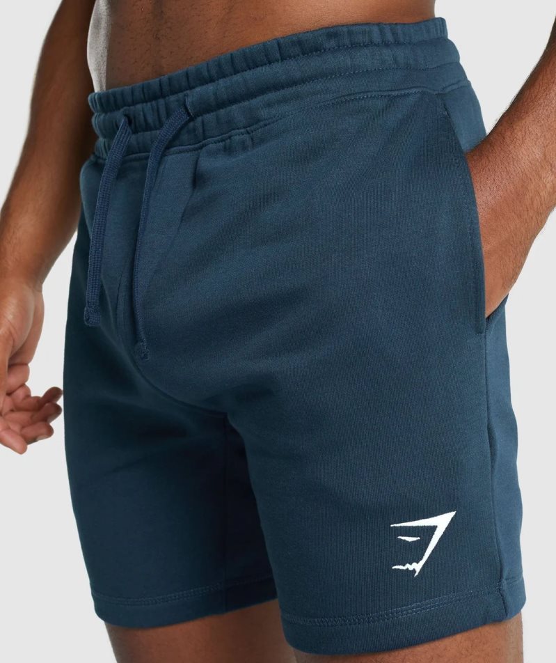 Gymshark Crest Kurze Hose Herren Navy | 54092NAKI