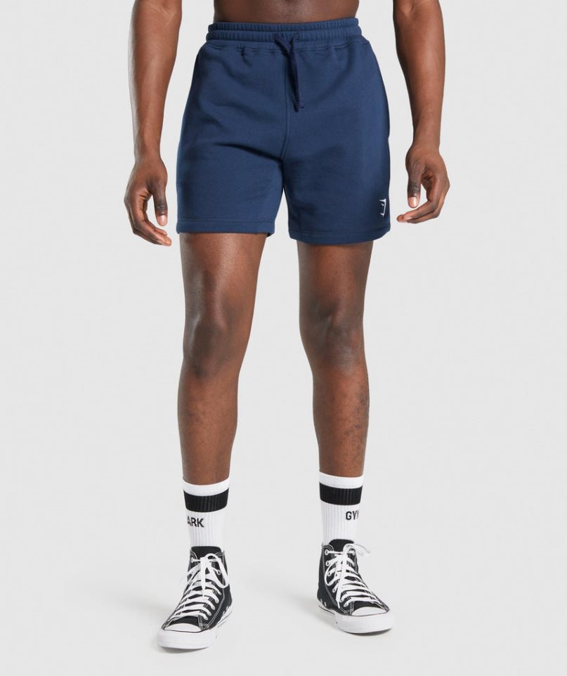 Gymshark Crest Kurze Hose Herren Navy | 54092NAKI