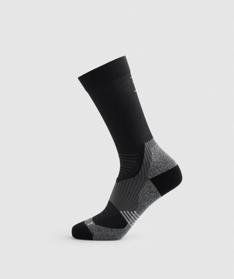 Gymshark Crew Performance Socken Schwarz | 15628GOIB