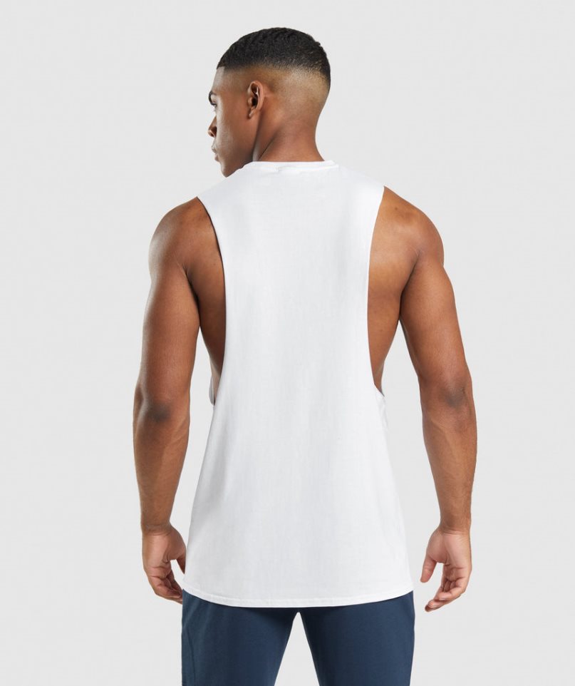 Gymshark Critical 2.0 Drop Arm Muskelshirt Herren Weiß | 32870BGOF