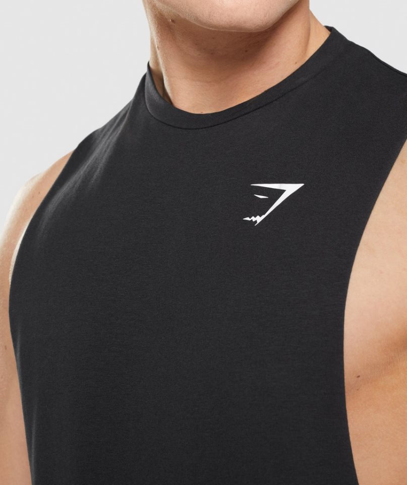 Gymshark Critical 2.0 Drop Arm Muskelshirt Herren Schwarz | 45387GXTQ