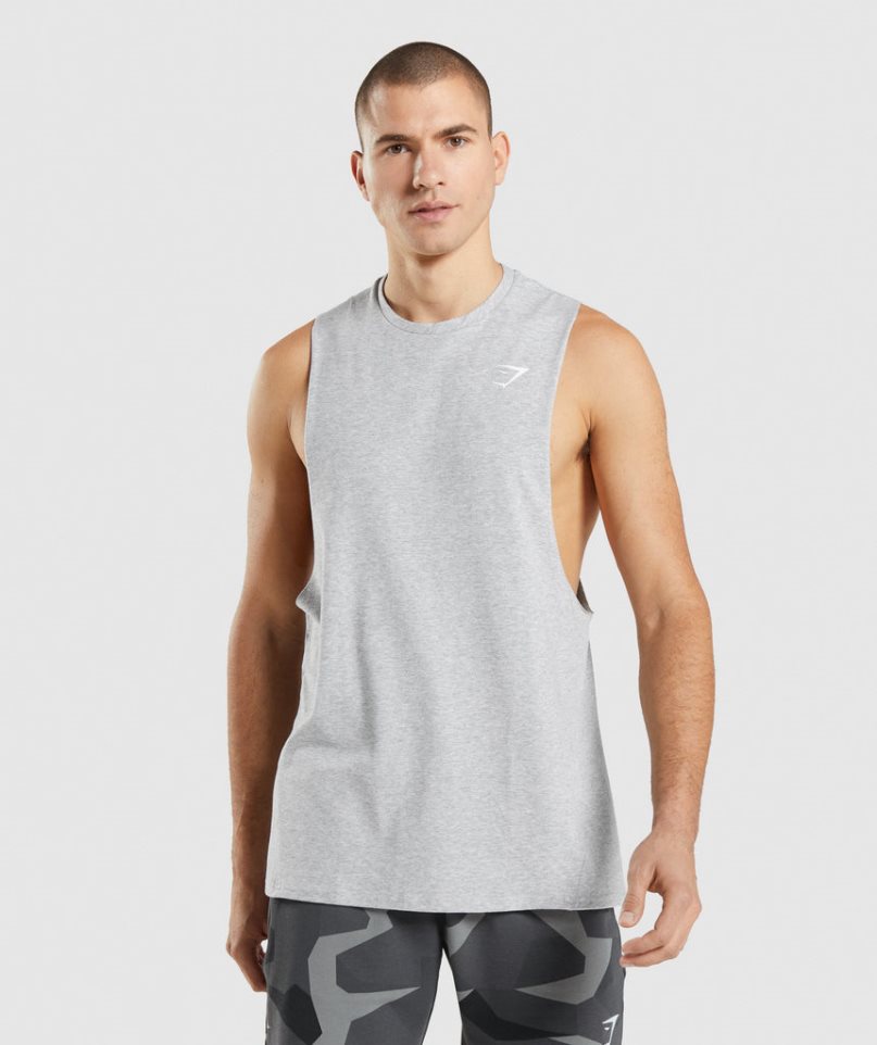 Gymshark Critical 2.0 Drop Arm Muskelshirt Herren Hellgrau | 97861GVMP