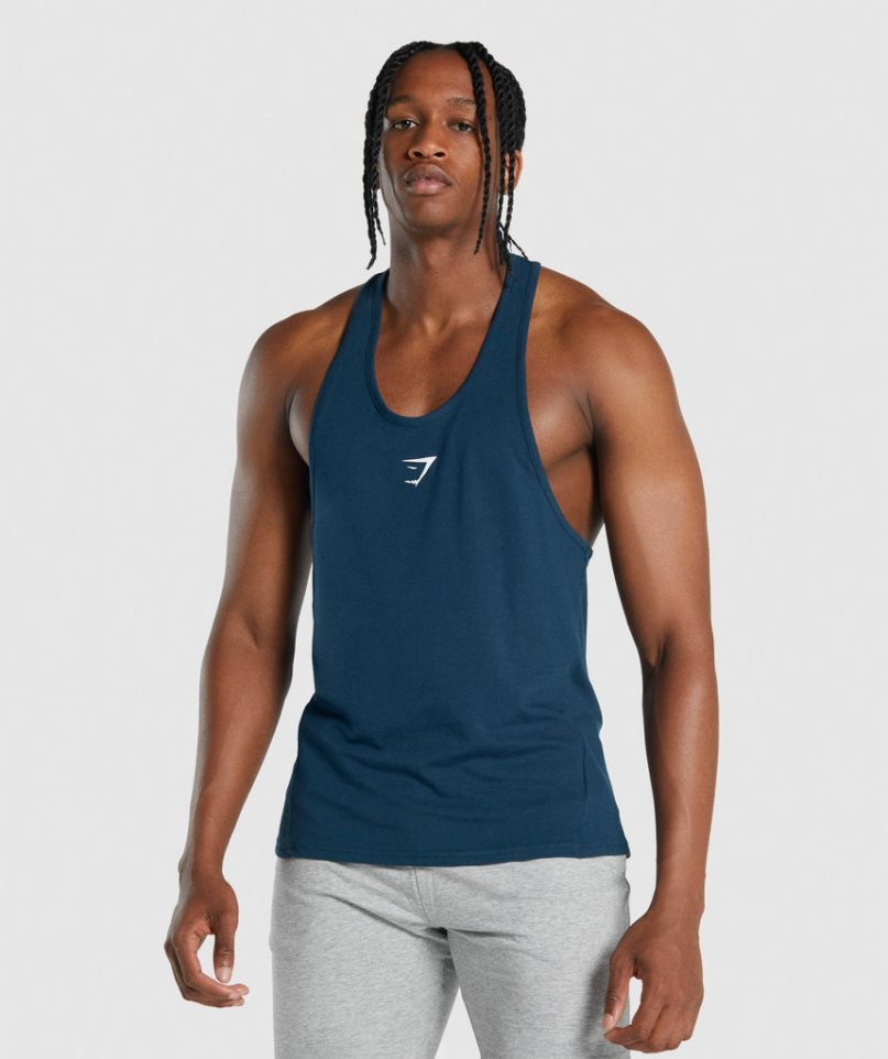 Gymshark Critical 2.0 Stringer Muskelshirt Herren Navy | 60378WBJQ