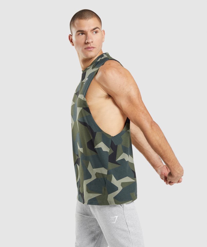 Gymshark Critical Drop Arm Muskelshirt Herren Camouflage | 29684JNXQ