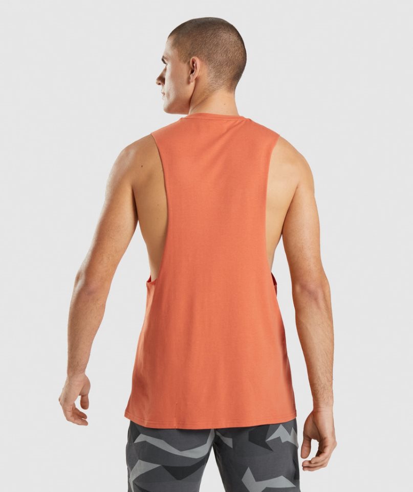 Gymshark Critical Drop Arm Muskelshirt Herren Orange | 47185GSLE