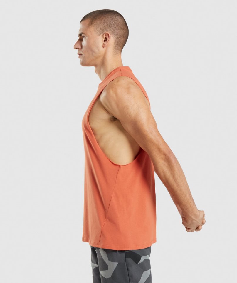 Gymshark Critical Drop Arm Muskelshirt Herren Orange | 47185GSLE