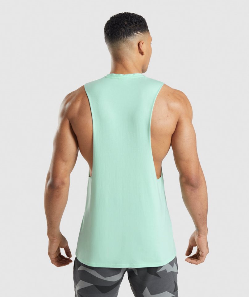 Gymshark Critical Drop Arm Muskelshirt Herren Mintfarben | 71389KSZO