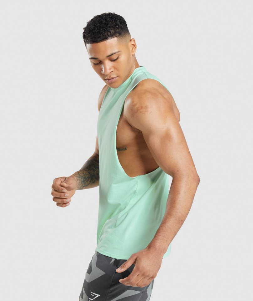 Gymshark Critical Drop Arm Muskelshirt Herren Mintfarben | 71389KSZO