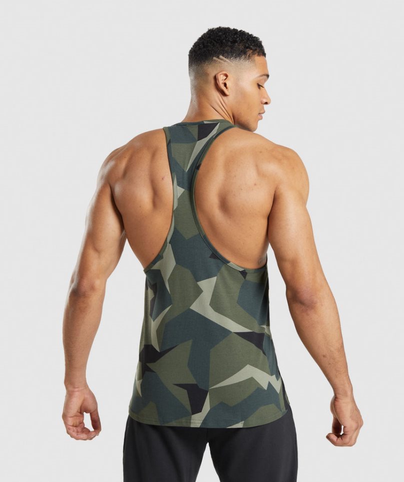 Gymshark Critical Stringer Muskelshirt Herren Camouflage | 19847QZCI