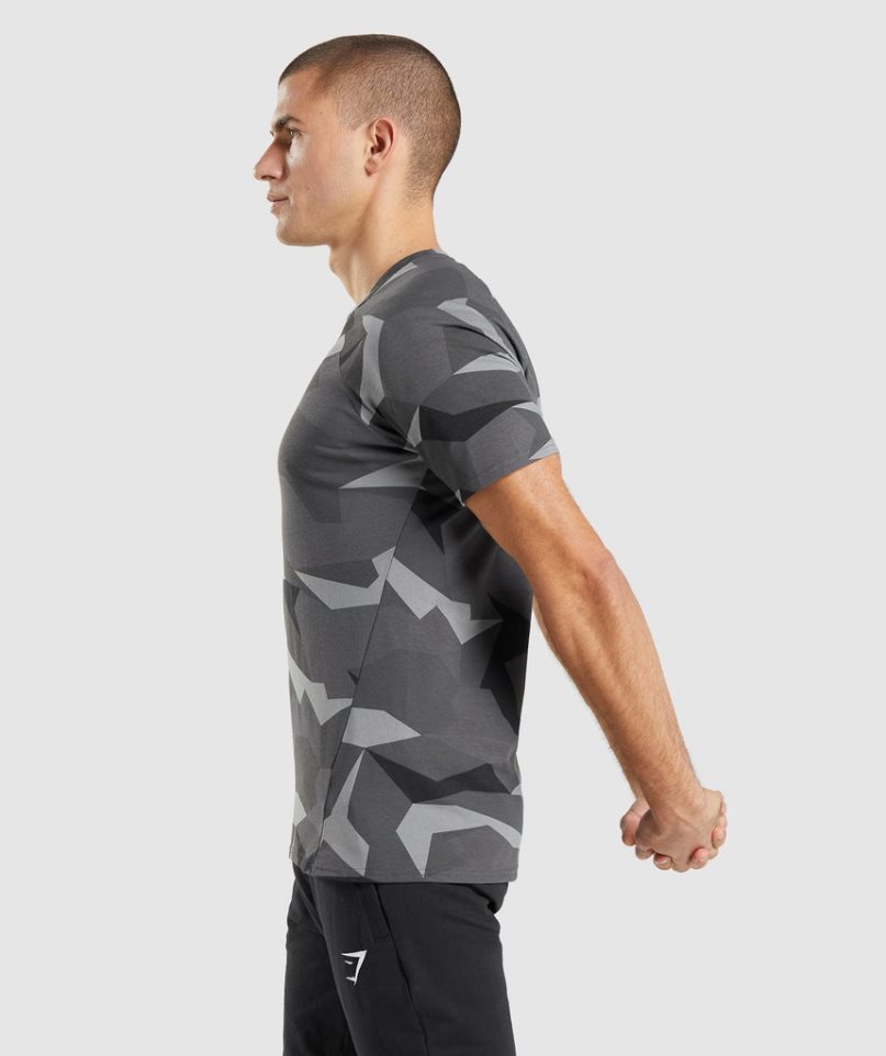 Gymshark Critical T-shirts Herren Camouflage | 35906PNHM