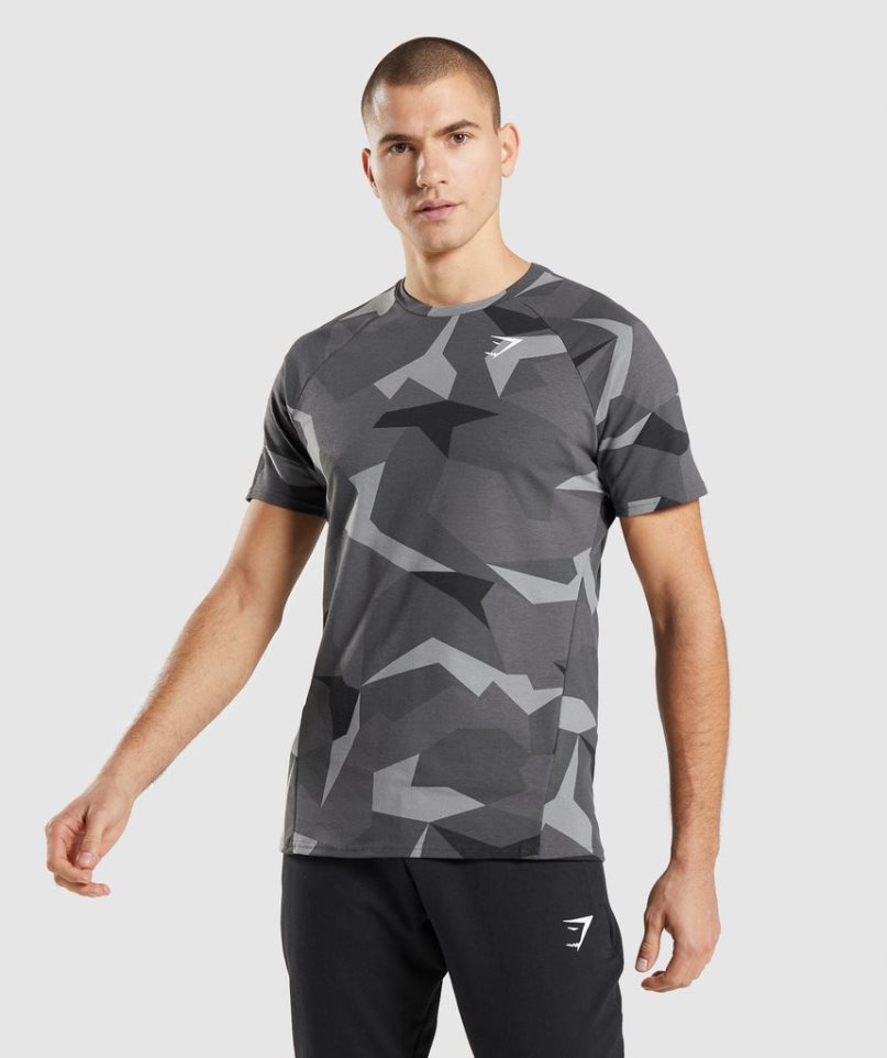 Gymshark Critical T-shirts Herren Camouflage | 35906PNHM