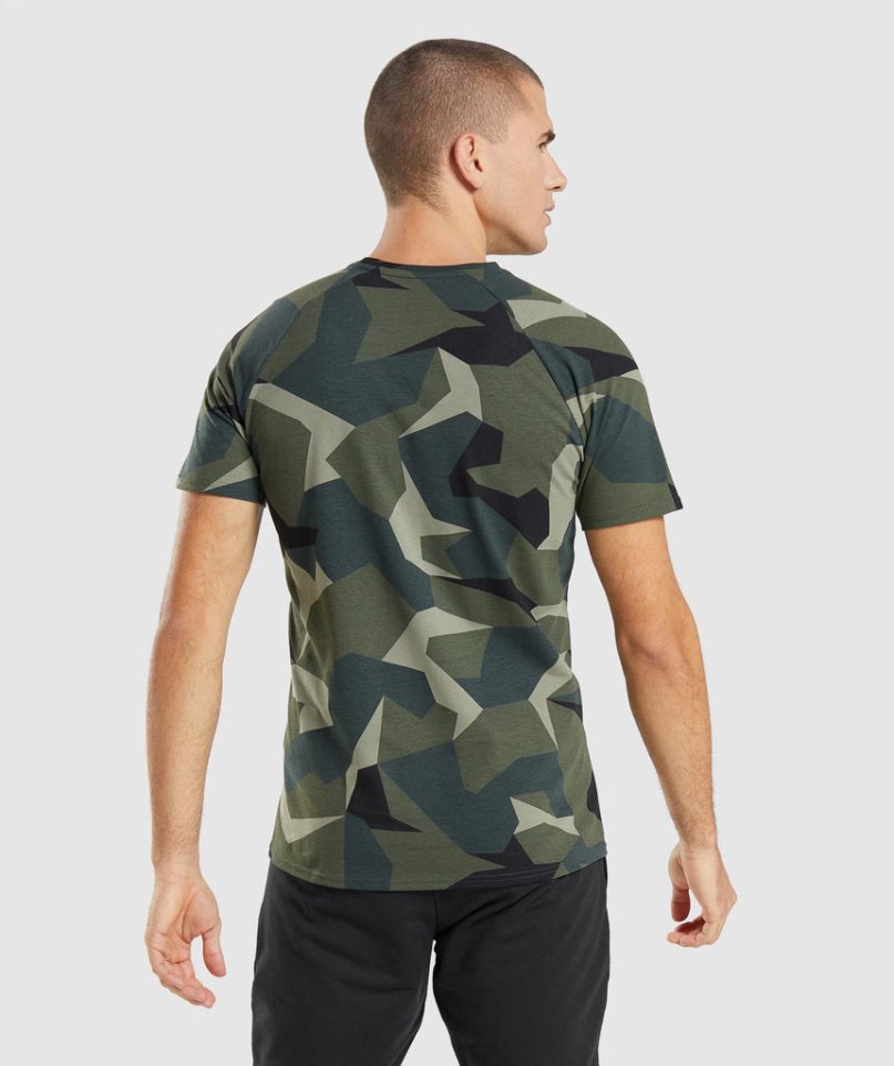 Gymshark Critical T-shirts Herren Camouflage | 69208JNSI