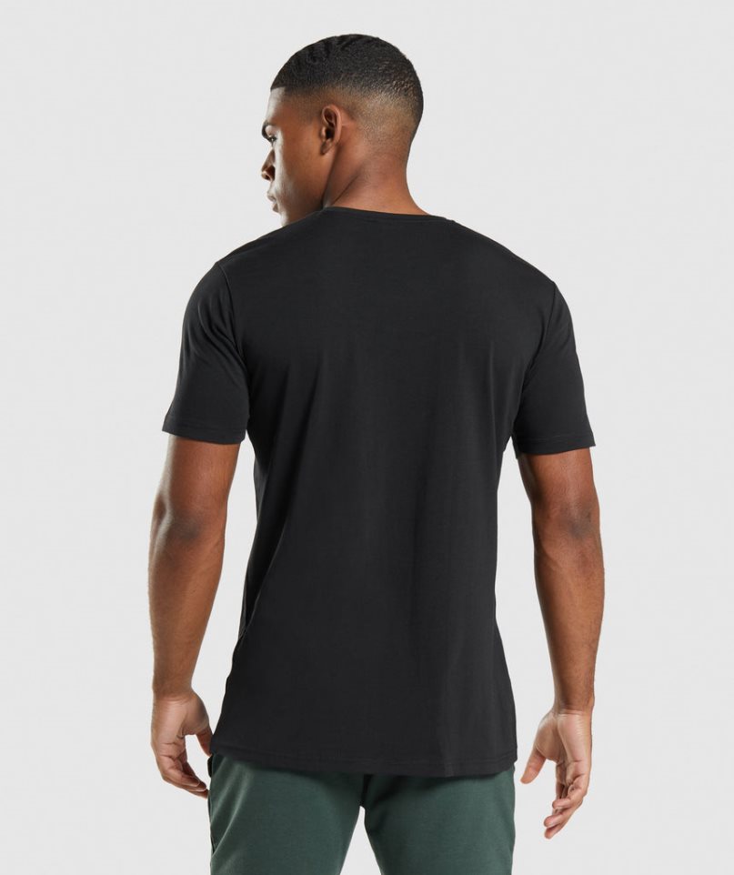 Gymshark Critical T-shirts Herren Schwarz | 20931TDOC