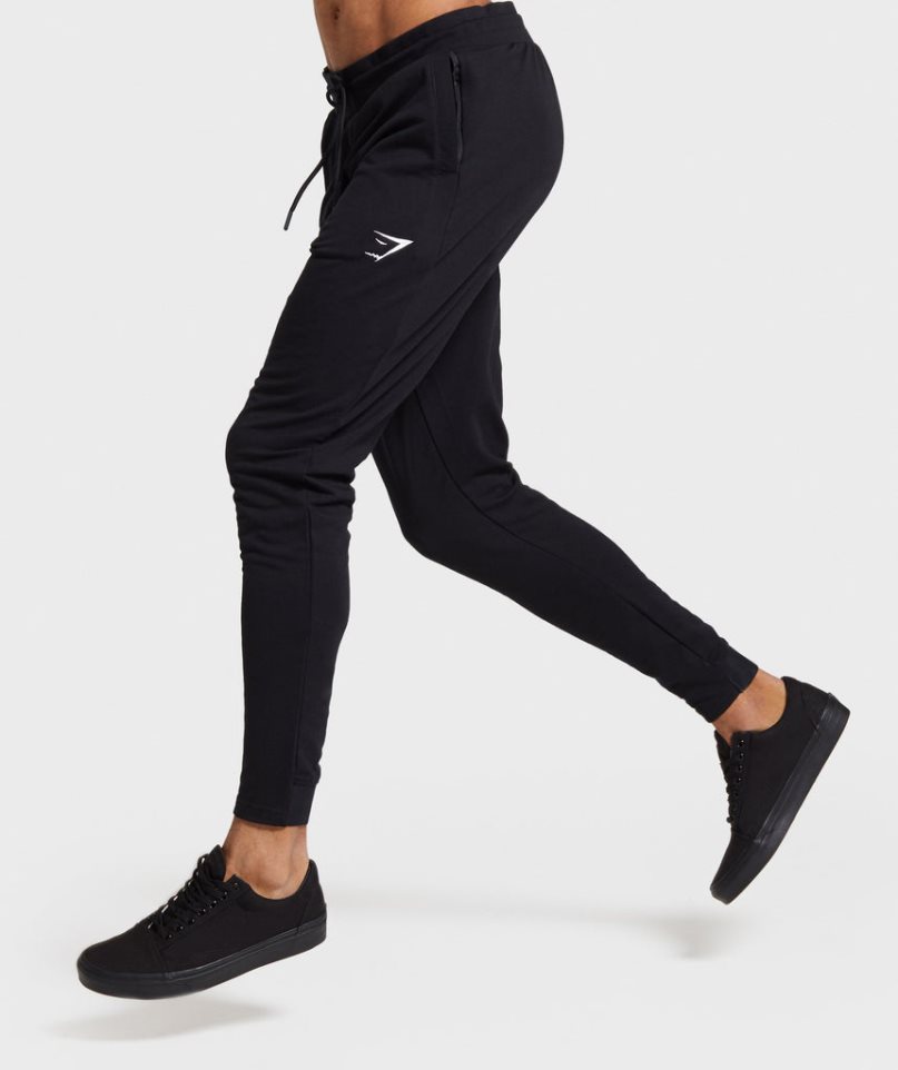 Gymshark Critical Zip Jogginghose Herren Schwarz | 43695XLAZ