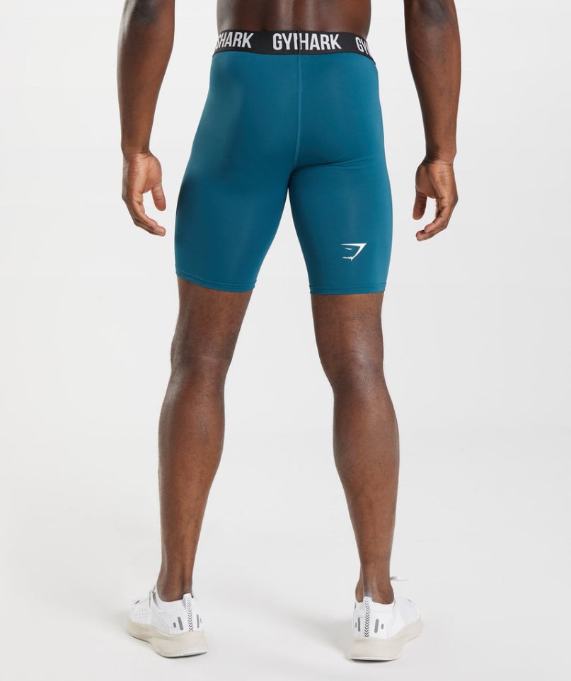 Gymshark Element Baselayer Kurze Hose Herren Blau | 06128YTWD