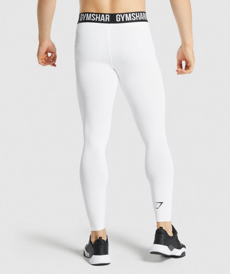 Gymshark Element Baselayer Leggings Herren Weiß | 02913QWOS