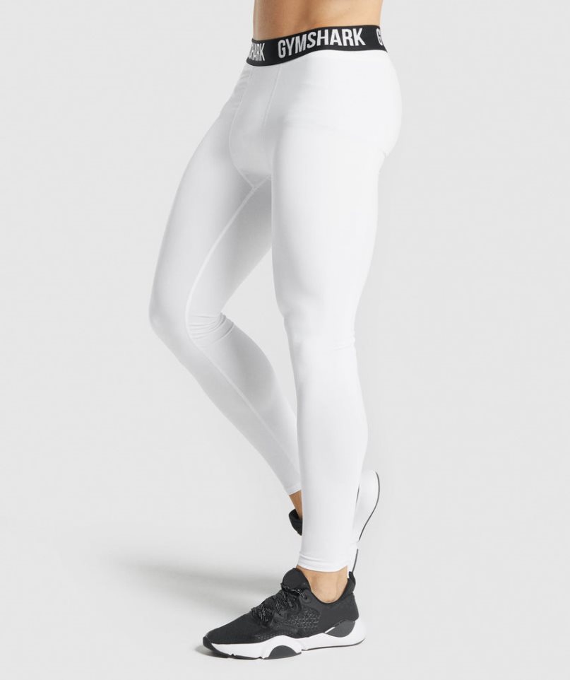 Gymshark Element Baselayer Leggings Herren Weiß | 02913QWOS