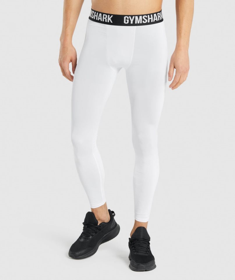 Gymshark Element Baselayer Leggings Herren Weiß | 02913QWOS