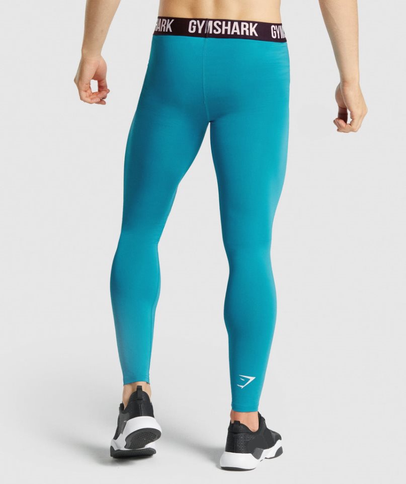 Gymshark Element Baselayer Leggings Herren Türkis | 23740AJLB