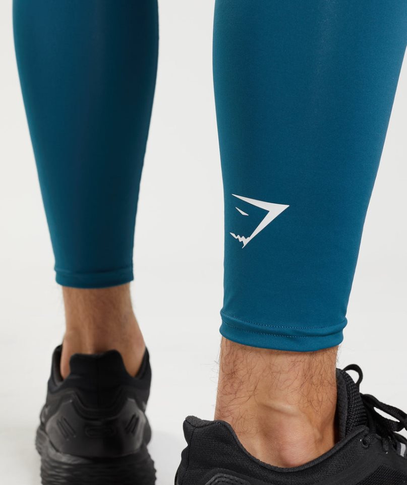 Gymshark Element Baselayer Leggings Herren Blau | 38492GRNW