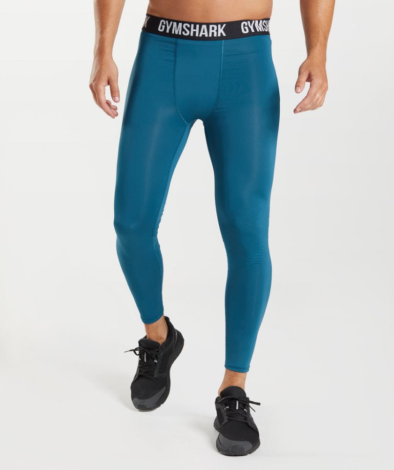 Gymshark Element Baselayer Leggings Herren Blau | 38492GRNW