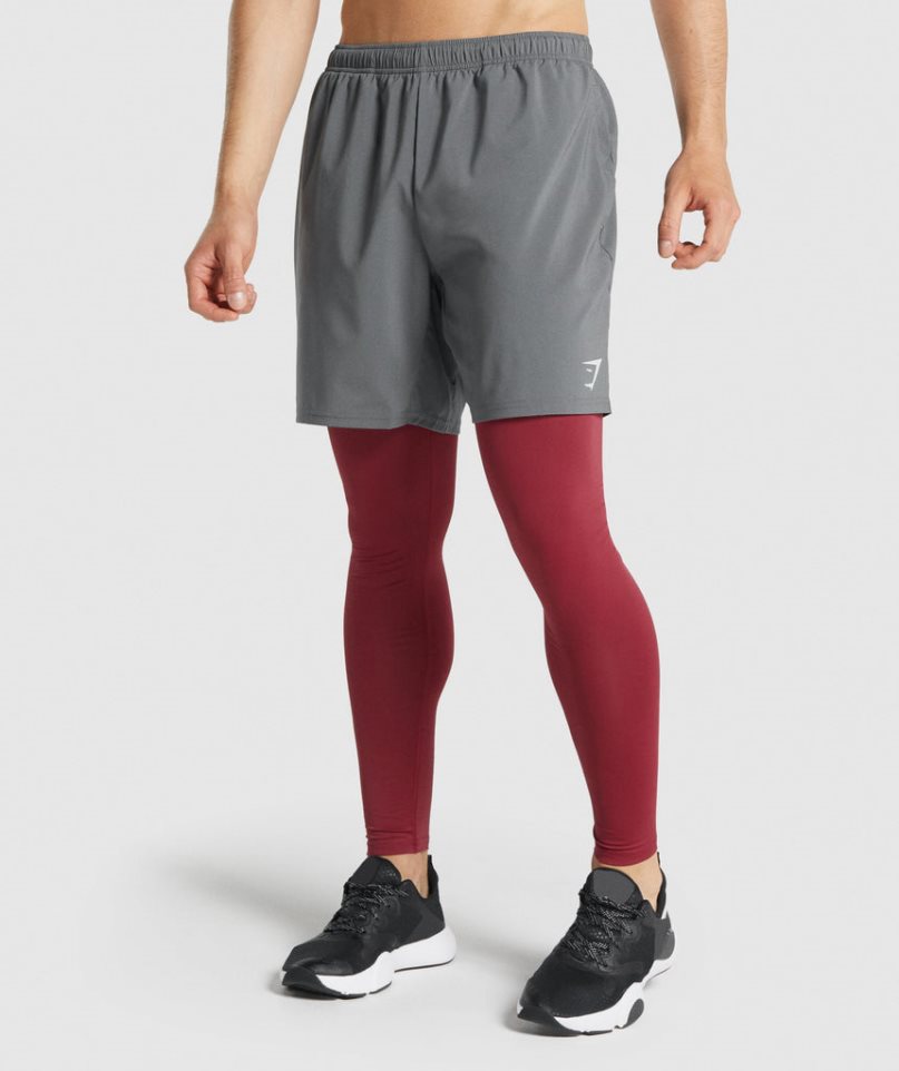 Gymshark Element Baselayer Leggings Herren Bordeaux | 64532RDTK