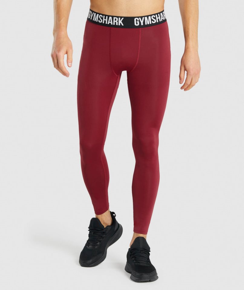 Gymshark Element Baselayer Leggings Herren Bordeaux | 64532RDTK