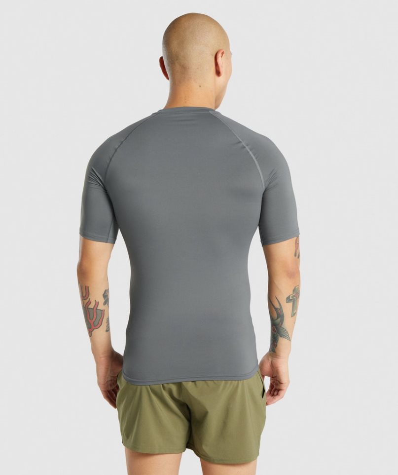 Gymshark Element Baselayer T-shirts Herren Grau | 67908WUQJ